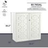 Syemin Storage Shed, Waterproof Storage Shed, Double Shelves for Cleaning Tools and Garden Accessories, White, 34.3"*15"*36.2" - 4 of 4
