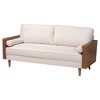 Baxton Studio Harleson Mid-Century Modern Beige Fabric and Walnut Brown Wood Sofa - 2 of 4