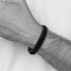 Black Bow Jewelry 13mm Stainless Steel Black or Tan Leather Tire Tread Bracelet, 8.75 In - 3 of 4