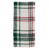 Saro Lifestyle Plaid Napkin, 20" Square, White/Green (Set of 4) - 4 of 4