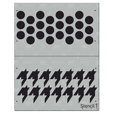 Stencil1 Houndstooth Repeating - Stencil 8.5" x 11"