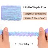 Elastic Sequin Trim, 0.8 Inch 2 Row Flat Metallic Paillette Sequin Ribbon, Glitter Sequin Strip DIY Craft Decor, 25 Yards - 2 of 4