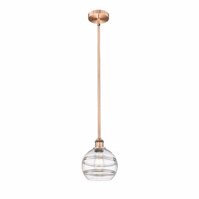 Rochester - 1 Light Stem Hung Mini Pendant In Industrial Style-9.38 Inches Tall and 8 Inches Wide