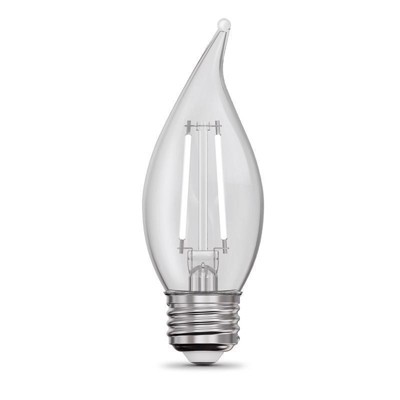 White Dimmable LED Filament Bulbs, 60W Equivalent, 2-Pack