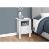 FONTOI Rectangle End Table, with Storage Space, Side Table, Nightstands for Living Room Bedroom, White, 17.25"*24.25"*14" - 4 of 4