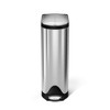 simplehuman 18 Liter / 4.8 Gallon Butterfly Lid Kitchen Step Trash Can, Brushed Stainless Steel - image 2 of 4