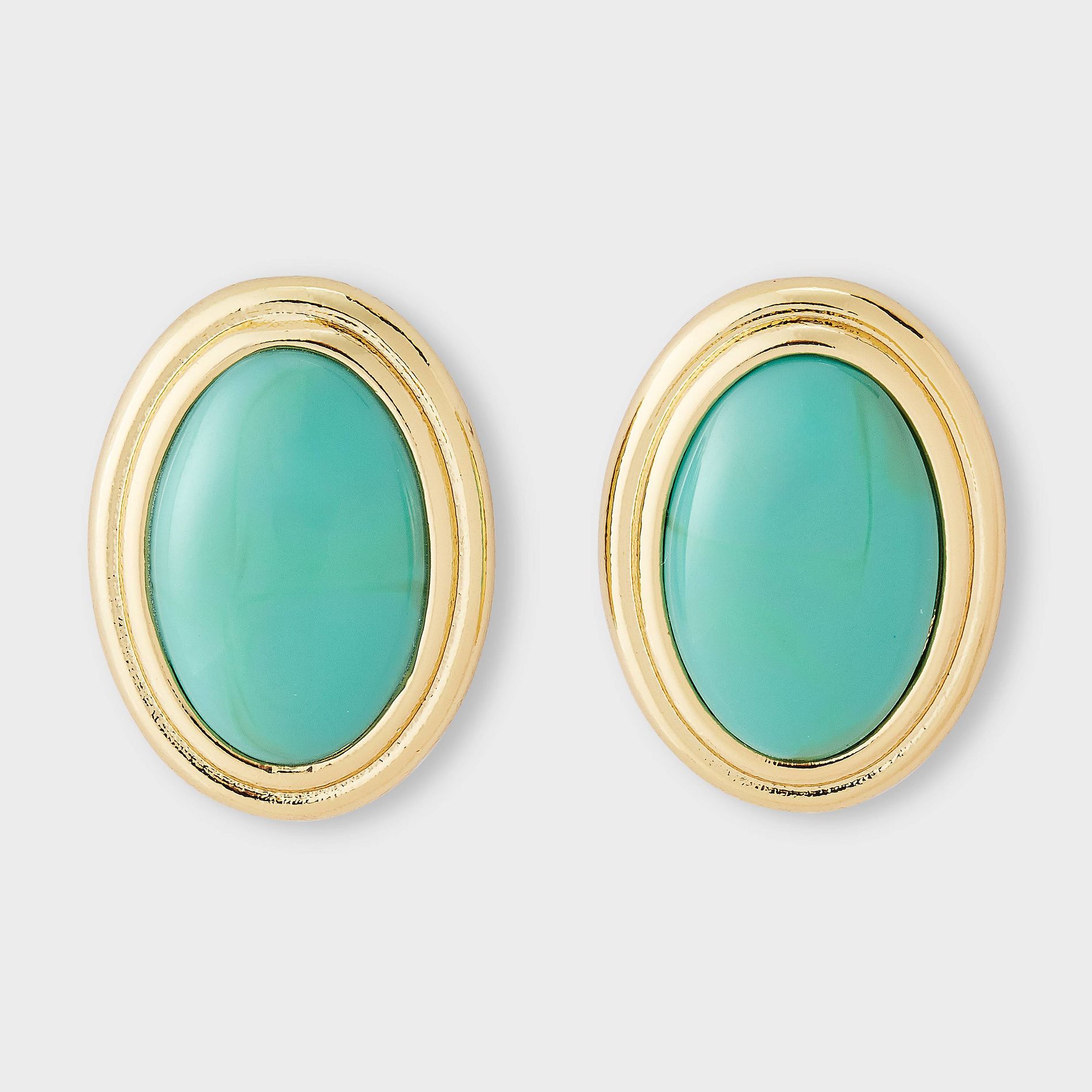 SUGARFIX by BaubleBar Gold and Turquoise Stone Earrings - Turquoise Green
