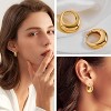 Chunky Gold Huggie Earrings - 18K Gold Plated, Hypoallergenic Hoops for Women & Men - 3 of 4
