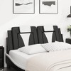 vidaXL Headboard Cushion Bedroom Upholstered Pillow Back Headboard Faux Leather - Black and White 59.8" - 3 of 4