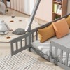VASIP Twin Tent-shaped Floor Bed,Gray - 4 of 4