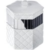 Creative Scents Quilted Mirror White Cotton Jar Holder - 4 of 4