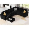 Belffin Modular Velvet Tufted L Shaped Sofa Couch with Storage Ottoman 7-Seater - 2 of 4