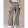 INSPIRE CHIC Women's Baggy Distressed High Waisted Multi-Pocket Full Length Wide Leg Cargo Denim Pants - 4 of 4
