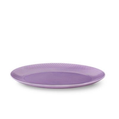 Lyngby Porcelain Rhombe Color Oval Serving Dish - Lilac
