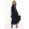 Petal and Pup Antoinette Long Sleeve Tiered Maxi Dress - Navy M - 2 of 4
