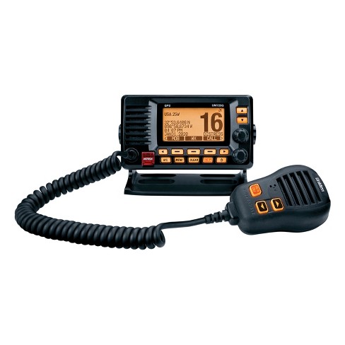 Uniden VHF Marine Radio with GPS, Fixed Mount, UM725G (Black)