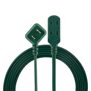 Philips 15' 3-Outlet Polarized Extension Cord Indoor Green - 1 of 4