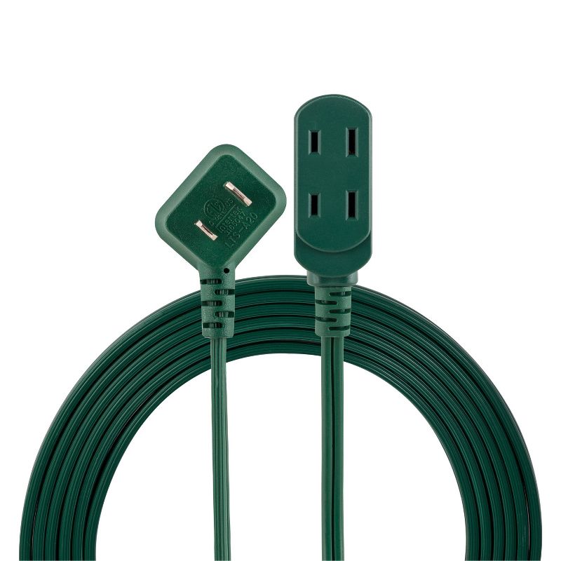 Philips 15&#39; 3-Outlet Polarized Extension Cord Indoor Green, 1 of 10