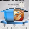 Dutch Oven Pot with Lid, 5 Quart Enameled Cast Iron, for Braising, Broiling, Bread Baking, Frying, Oven, Nonstick Enamel Coating, Blue - 2 of 4