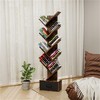 YONWAY Industrial Freestanding Open Display Shelving, Vintage Open Bookcase, Book Storage for Bedroom, Living Room, Home Office, Rustic Brown - 2 of 4