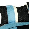 Slickblue Full/Queen, Cozy Handmade Quilt Set with 2 Shams, Peace of Mind Design, TC Fabric, 3 Piece - 2 of 4
