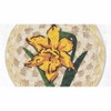 Earth Rugs Daffodil Round Coaster – Braided Jute, Spring Floral Decor, 5"x5" - 3 of 3