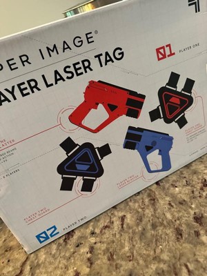 SHARPER IMAGE Two-Player Toy Laser Tag Gun Blaster & Vest Armor
