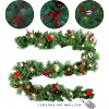 9 FT LED Christmas Garland with Pinecones Red Berries Bows Christmas Balls Candies, with 50 LED Lights - 4 of 4