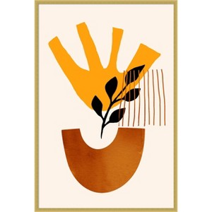 Amanti Art Sunshine Flower No 5 by Eins Kubistika Wood Framed Wall Art Print - 1 of 4