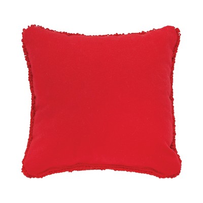 Santa Paws Red Hooked Petite Accent Throw Pillow