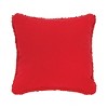 C&F Home 8" x 8" "Santa Paws" Christmas Sentiment with Paw Prints on Red Background Small Petite Accent  Hooked Throw Pillow - 2 of 4