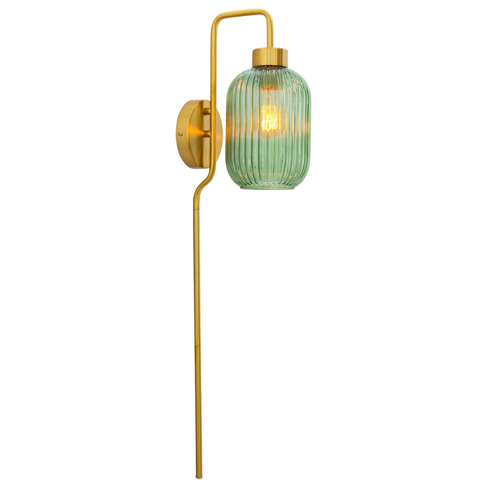 Photos - Light Bulb 32" Otto Retro Wall Sconce Green - River of Goods