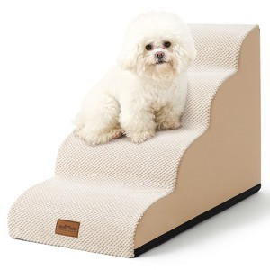 PetSafe Curved Dog Stairs – Foam Ramp for Small Pets, Non-Slip Ladder for Bed & Sofa with Waterproof Cover - 1 of 4