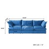 123.9" Cloud Modular Sectional Sofa, Modern Comfy Couch Filled with Down,Wide Deep Seat Couches for Living Room Apartment Lounge Bedroom - 3 of 4