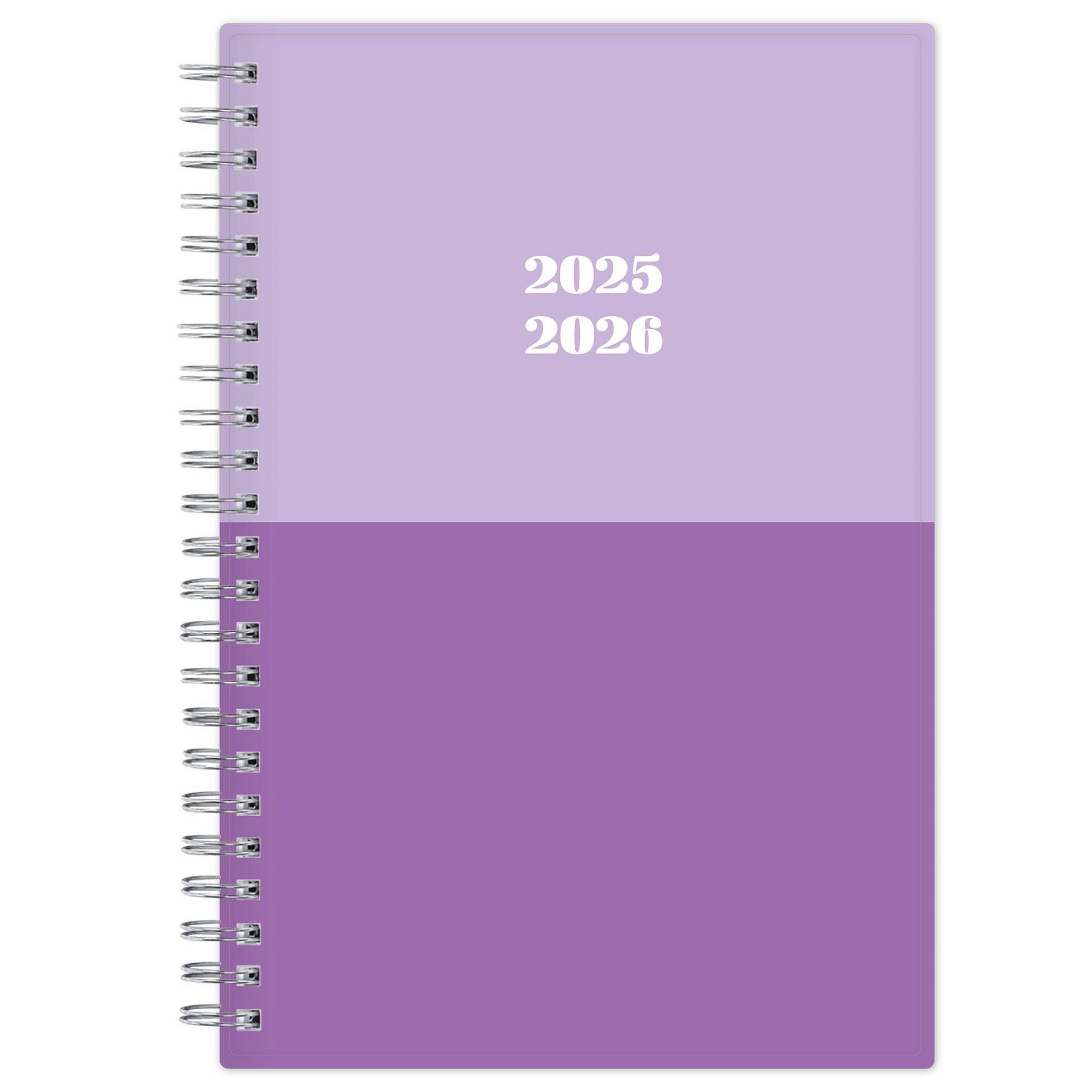 Blue Sky 5"x8" 2025-2026 Weekly/Monthly Wirebound Planner Printed Purple Block