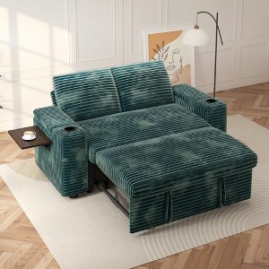 Vipbear 65-inch pull-out bed, adjustable backrest, usb charging, pad supported by a combination of springs and sponge - 1 of 4