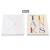 10ct Spring Thank You Stationery for Anyone: Carlton Cards Pack, Multicolored Typography, Vertical Fold, 5.19" x 3.94" - 4 of 4