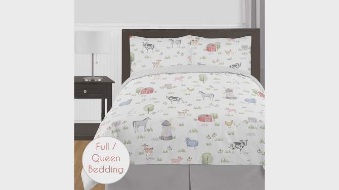 Sweet Jojo Designs Girl Baby Fitted Crib Sheet Farm Animals Collection, 2 of 8, play video