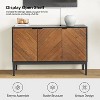 Eugen 47'' WideModern Storage  Sideboard with Adjustable Black Metal Legs | KARAT HOME - 4 of 4