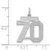 Black Bow Jewelry Sterling Silver, Jersey Collection, Medium Number 70 Pendant - 2 of 3