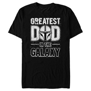 Men's Star Wars: The Mandalorian Distressed Greatest Dad in the Galaxy T-Shirt - 1 of 4