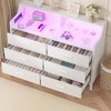 Aheaplus 6 Drawers Dresser with Charge Station and LED Light, Closet Organizer for Bedroom - 2 of 4