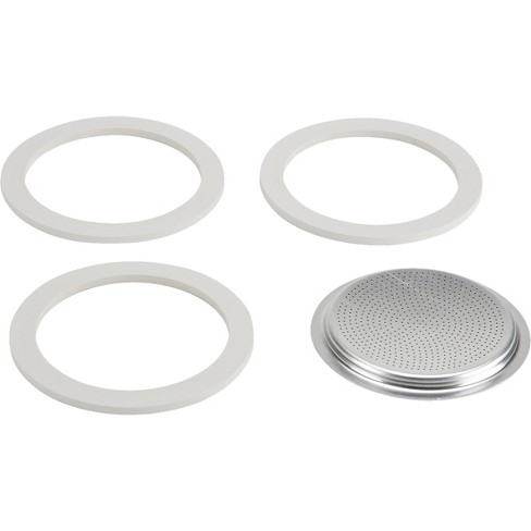 Bialetti Replacement Gasket and Filter For 3 Cup Stovetop Espresso Coffee  Makers