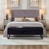 TUYOHW Rectangle Storage Bench,58.6" End of Bed Ottoman Bench with Metal Legs,Velvet Ottoman for Living Room,Bedroom,Entryway - 3 of 4