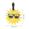 Unique Bargains Sun Luggage Tag Yellow 1 Pc - 2 of 4