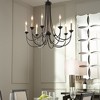 Quorum Lighting Brooks 8-Light Chandelier, Noir Finish, 8 Bulbs, 28.75 Width, 30 Height - 2 of 2