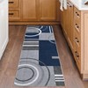 Geometric Abstract Washable Area Rug Living Room Rugs Non-Slip Soft Ultra-Thin Modern Throw Carpet Contemporary Stain Resistant Floor Carpet - 3 of 4