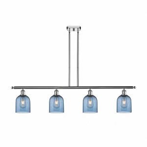 Bella - 4 Light Stem Hung Island In Industrial Style-10 Inches Tall and 48 Inches Wide - 1 of 1