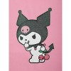 Kuromi Glitter Print Crew Neck Short Sleeve Pink Unisex Adult T-shirt - 2 of 4
