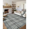 Plaid Rug Area Rug for Bedroom Living Room Modern Classroom Area Rug Neutral Soft Rugs for Nursery Stain Resistant Dining Room Rugs - 2 of 4